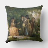 釣り人の食事(キャンバスの油) クッション (裏面)