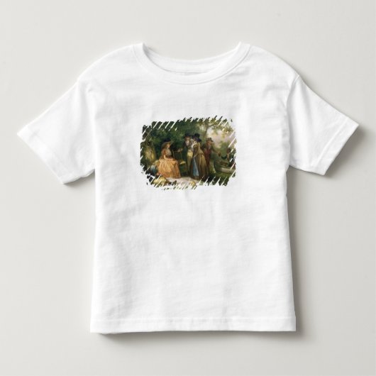 釣り人の食事(キャンバスの油) トドラーTシャツ (正面)