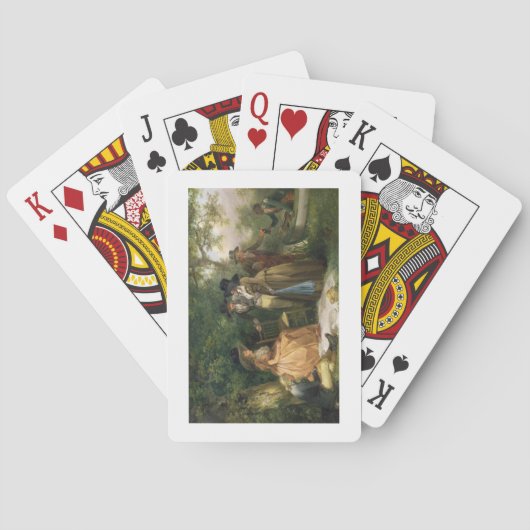 釣り人の食事(キャンバスの油) トランプ (裏面)