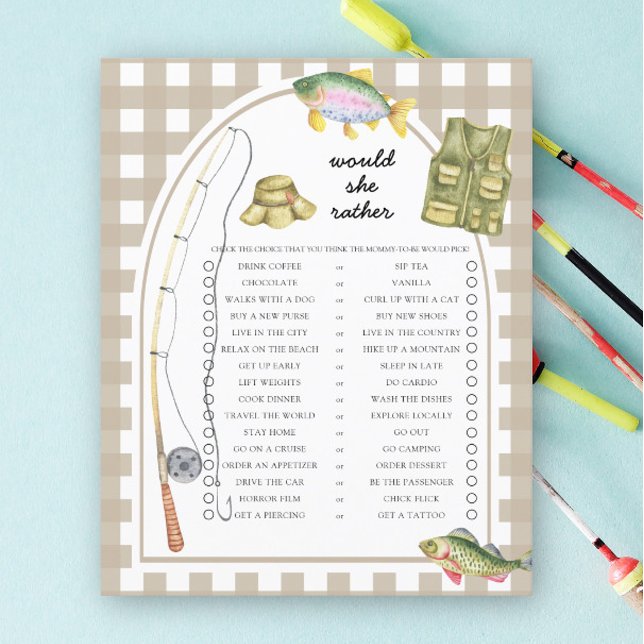 釣り人は彼女は、むしろ赤ちゃんシャワーのゲームをする (クリエイターアップロード済み)