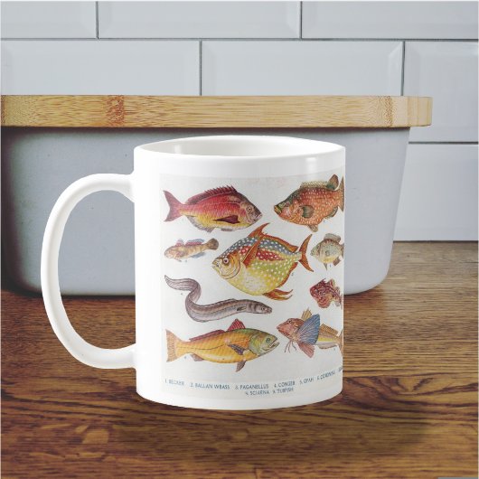 釣り人へ - ヴィンテージの魚のイラスト コーヒーマグカップ
