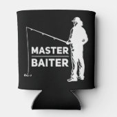 釣り人または魚釣り愛好家T市のマスターベイター 缶クーラー (裏面)