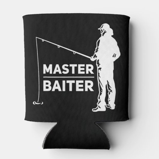 釣り人または魚釣り愛好家T市のマスターベイター 缶クーラー (裏面)