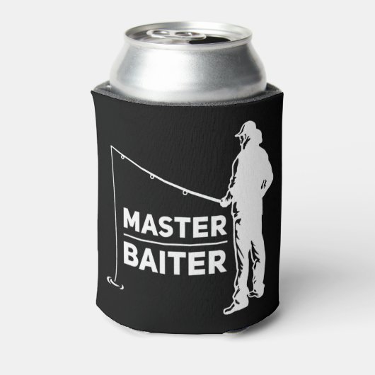 釣り人または魚釣り愛好家T市のマスターベイター 缶クーラー (缶裏面)