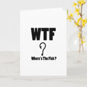 釣り人ザフィッシュおもしろい魚釣りパパ贈答品 カード (黄色い花)