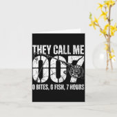 釣り人ジョーク おやじ 彼らは私を007と呼ぶ 面白い釣り カード (黄色い花)