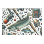 釣り人バスフィッシュピローケース 枕カバー (正面)