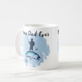 釣り人大魚をキャッチ最高のパパEver Mug コーヒーマグカップ (正面左)