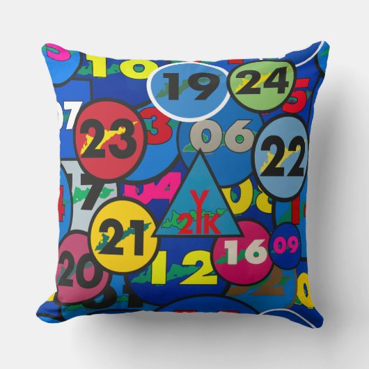 釣り人島ピロー – 大きなゲートハウスシール クッション (正面)