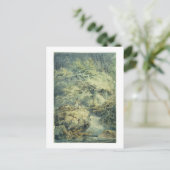 釣り人1794年(w/c紙のグラファイトに) ポストカード (スタンド正面)