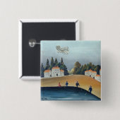 釣り人、c.1908-09 (キャンバスの油) 缶バッジ (正面&裏面)