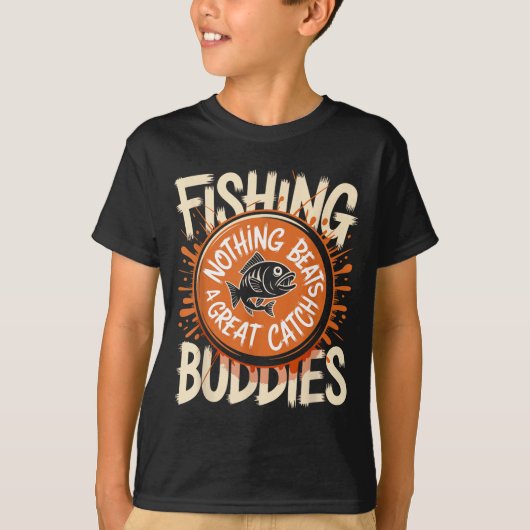釣り仲間とおそろい 釣り好きチーム 友達とお揃い Tシャツ (正面)