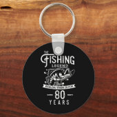 釣り伝説 80歳 誕生日 プレゼント 魚 キーホルダー (正面)
