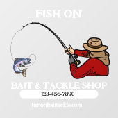 釣り具とルアーのショップのカスタマイズ ウィンドウサイン (シート)