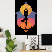 釣り合いヨガ ポスター (ホームオフィス)