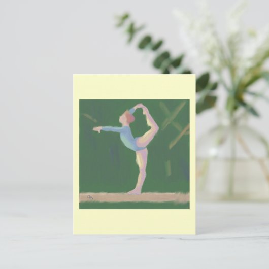 釣り合い梁、郵便はがきの体育専門家 ポストカード (スタンド正面)