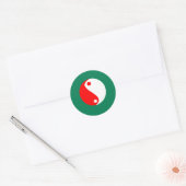 釣り合ったクリスマス-休日のステッカー--を持って下さい ラウンドシール (封筒)