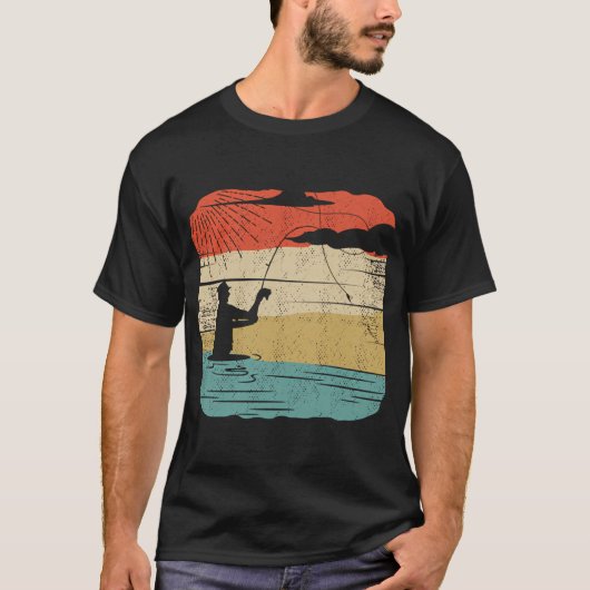 釣り大会のサインとバッジ Tシャツ (正面)