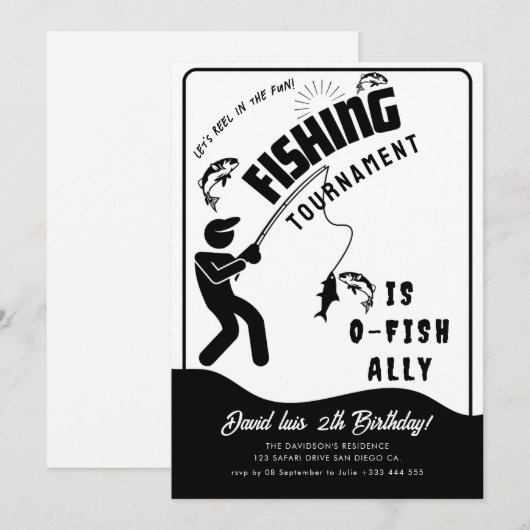 釣り大会 招待状 (正面/裏面)