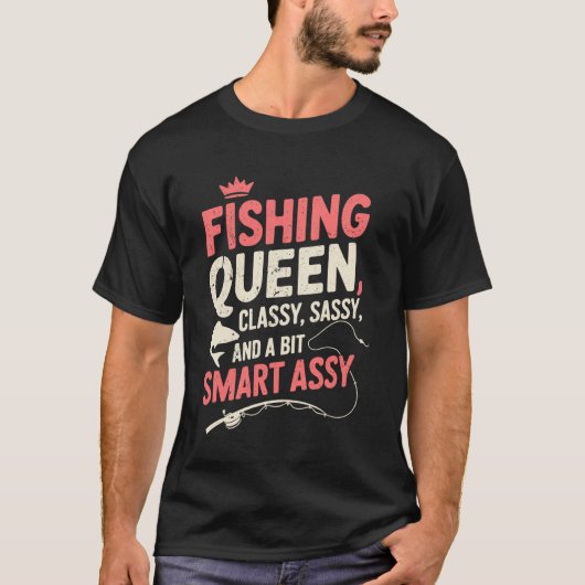 釣り女王 クラッシー サッシー そしてちょっと賢いアッシー フィ Tシャツ (正面)