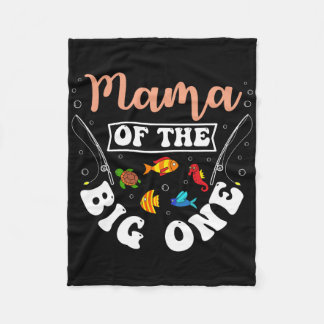 釣り好きなお子さまの誕生日パーティー・ママのバースデーギフトに Big One Mama フリースブランケット
