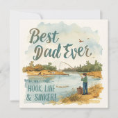 釣り好きなパパへの父の日 カード (正面)