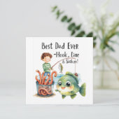 釣り好きなパパへの父の日 カード (スタンド正面)
