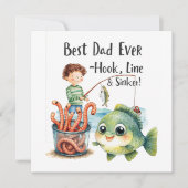 釣り好きなパパへの父の日 カード (正面)