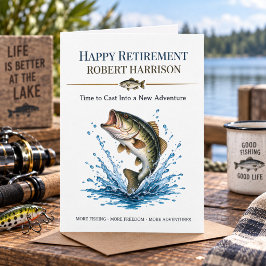 釣り好きな上司の引退お祝いに Happy Retirement カード