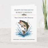 釣り好きな上司の引退お祝いに Happy Retirement カード (正面)