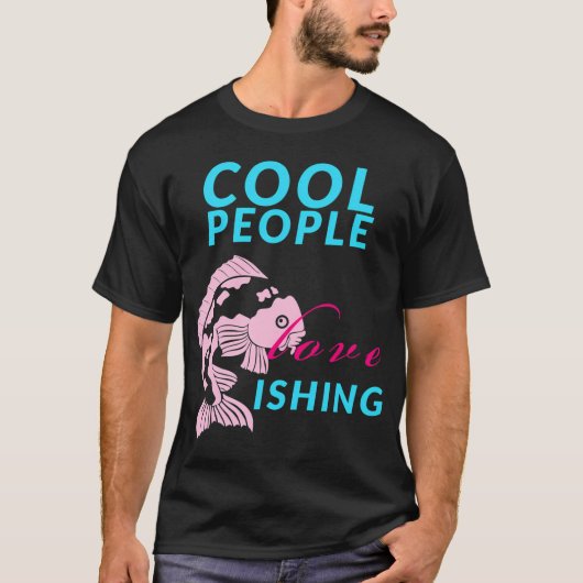釣り好きな人って最高 Tシャツ (正面)