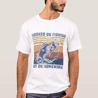 釣り好きな少年へのギフト B 釣りフー Tシャツ
