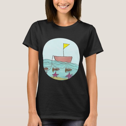 釣り好きな息子 Tシャツ (正面)