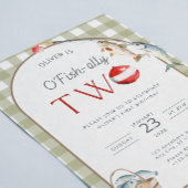 釣り好きな男の子のための2歳の誕生日パーティーの招待状デザイン「O Fishally Two」 招待状