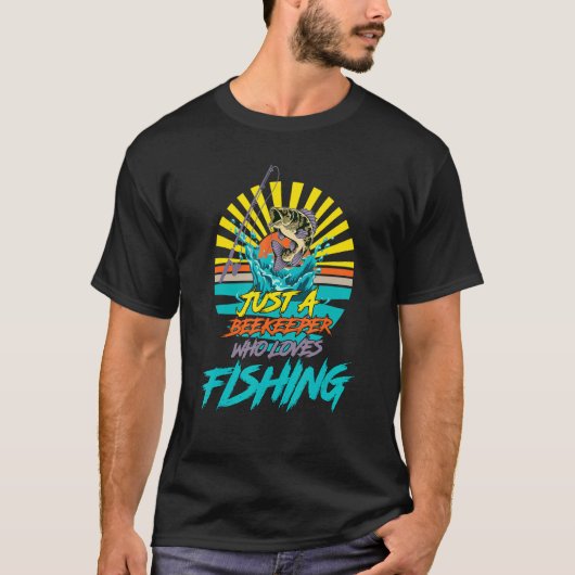 釣り好きな養蜂家 Tシャツ (正面)
