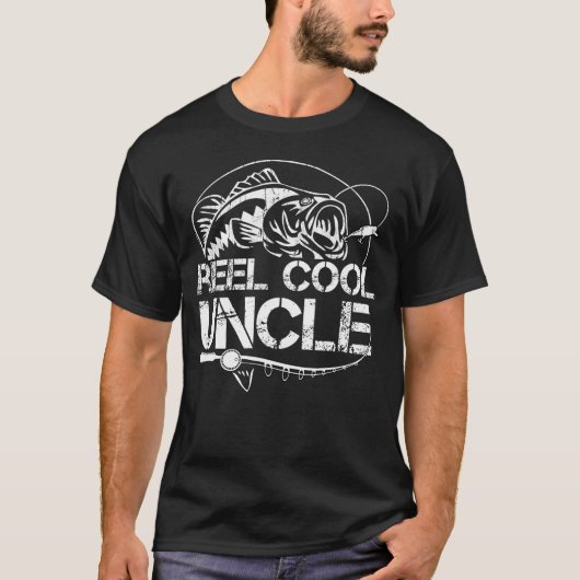 釣り好きのおじさん Tシャツ (正面)