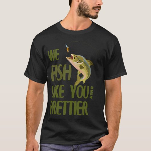 釣り好きのためのおしゃれなデザイン Tシャツ (正面)
