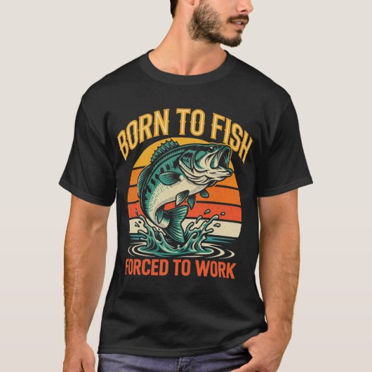 釣り好きのためのグラフィックデザイン Tシャツ (正面)