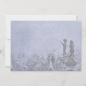 釣り好きのためのフェードブルーの結婚式招待状 招待状 (裏面)