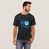 釣り好きのためのフックハートTシャツ - 釣り人へのギフト& Tシャツ (正面フル)