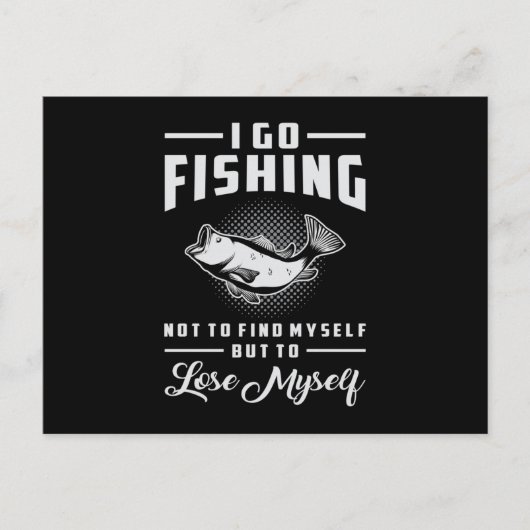 釣り好きのためのユーモア満載のギフト ポストカード (正面)