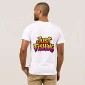 釣り好きのためのレインボードリップ ユーモアギフト Tシャツ (裏面フル)