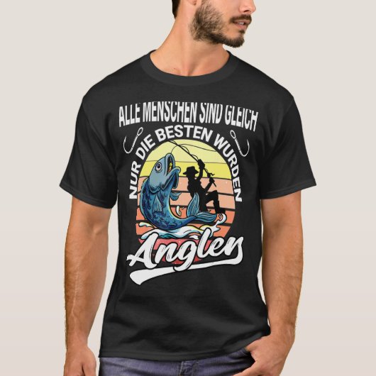 釣り好きのための楽しいフィッシングチームデザイン Tシャツ (正面)