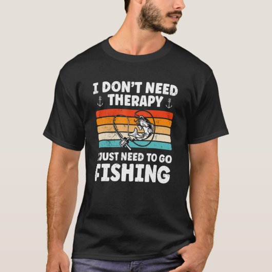 釣り好きのための面白い釣りデザイン クールな釣り Tシャツ (正面)