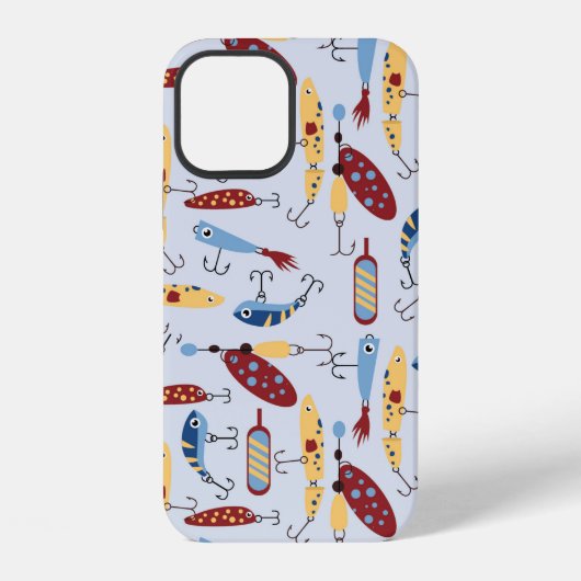 釣り好きのための面白い釣り柄 iPhoneケース (裏面)