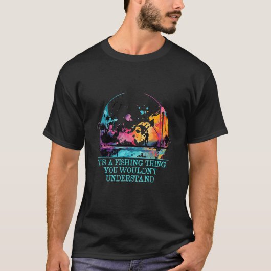 釣り好きのための「釣りって最高」グッズ Tシャツ (正面)