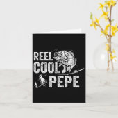 釣り好きのパパへ Pepe 釣り おもしろ 父の日 ギフト カード (黄色い花)
