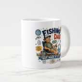 釣り好きのパパ ジャンボコーヒーマグカップ (正面右)
