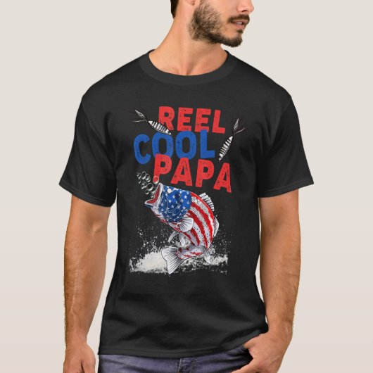 釣り好きのパパ 父の日ギフト プレゼント Tシャツ (正面)