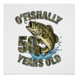 釣り好きの人へ50歳の誕生日おめでとう OFishally ポスター